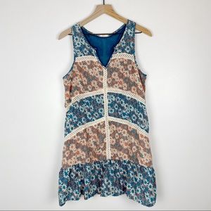 Entro Floral Dress with Crochet Detail size medium